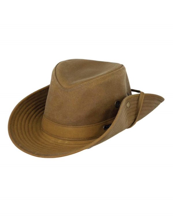 (image for) River Guide Cotton Oilskin Hat (Brown / X-Large)